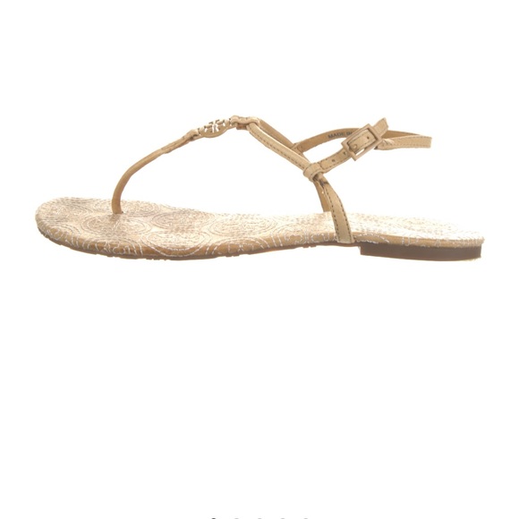 Tory Burch Leather Embroidered Accent T-strap Sandals - Picture 2 of 5